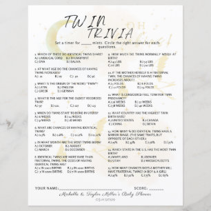 Papier Twin Trivia Jeu, Oh Babies Neutral Twin Stores