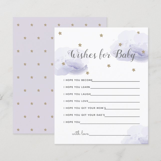 Papier Twinkle Little Star Wives for Baby Purple Conseils (Devant / Derrière)