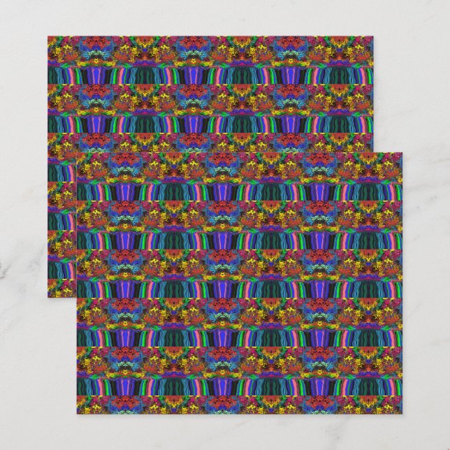 Papier Twirlers colorés Abstraits / Poussés / Demi-Pots / (Devant / Derrière)