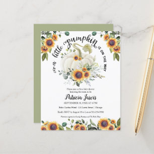 Papier Un Baby shower Budget Un Peu Citrouille Invitation