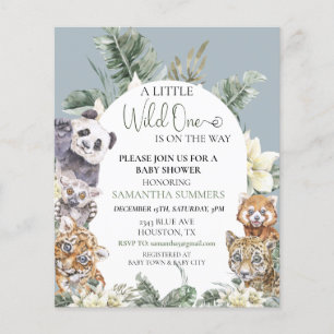 Papier Un Baby shower sauvage Budget animal de la jungle