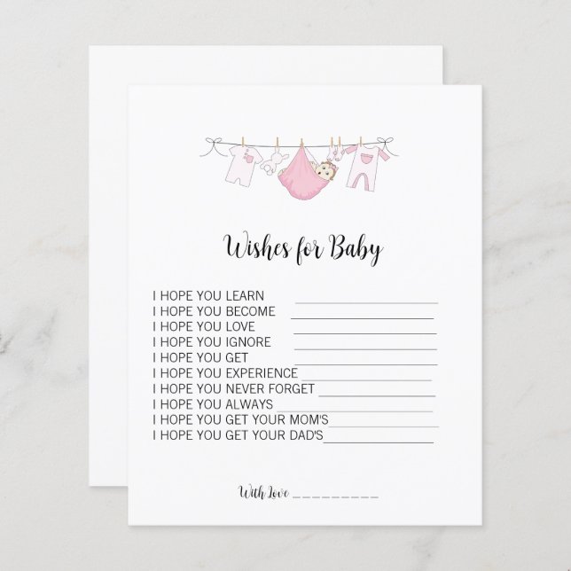 Papier Un Baby shower Simple Pour Bébé (Devant / Derrière)