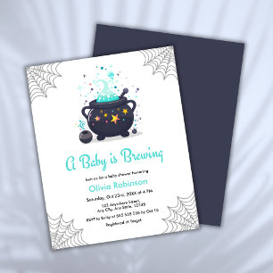 Papier Un bébé brasse un Baby shower d'Halloween Invitati