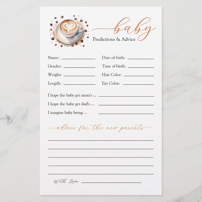 Papier Un bébé prépare des prédictions et des conseils su (Devant)