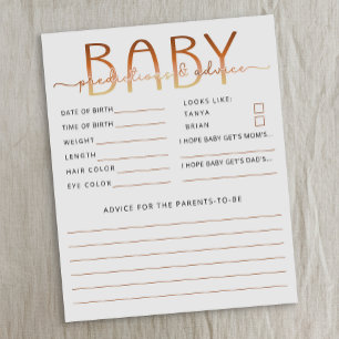 Papier Un bébé se prépare Prédictions et conseils pour bé