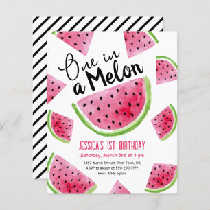 Papier Un dans un Melon Anniversaire Fête Invitation budg