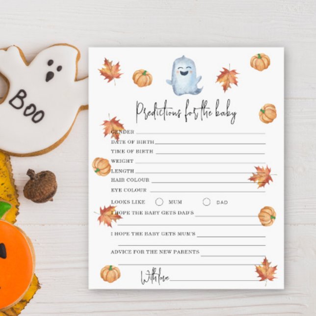 Papier Un fantôme mignon - prédictions et conseils bébé (Créateur téléchargé)