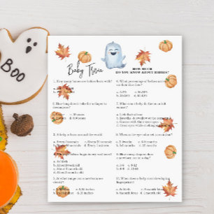 Papier Un fantôme mignon - Trivia de bébé   Jeu Baby show