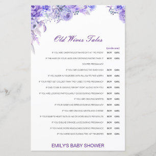 Papier Un garçon ou une fille Vieux Epouses Conte Baby sh