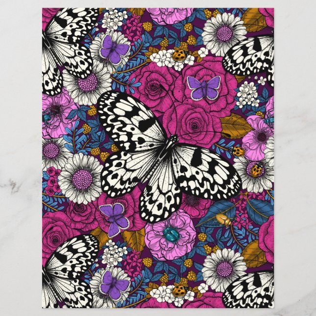 Papier Un jardin coloré II (Devant)