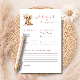 Papier Un jeu de baby shower pour petite cowgirl : Prédic
