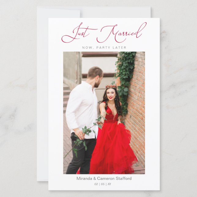 Papier Un Mariage Du Budget Qui Vient De Marier Une Photo (Devant)