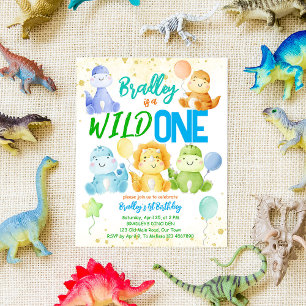 Papier Un mignon bébé dinosaure budget d'anniversaire inv
