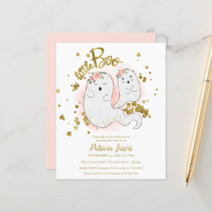 Papier Un petit budget Boo Invitation Baby shower fille