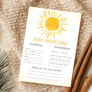 Papier Un Petit Rayon de Soleil Jeu de Prédictions pour B