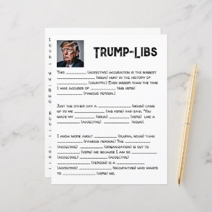 Papier Un Plaisir Trump-lib à remplir dans le vide