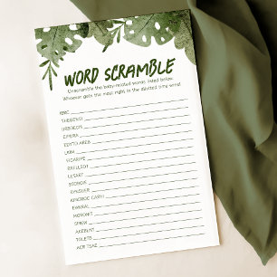 Papier Un Sauvage Est En Chemin Safari Word Scramble Jeu