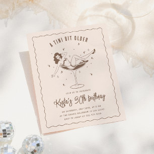 Papier Un Tini Un Peu Ancien Budget Anniversaire Fête Inv