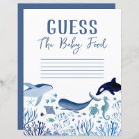 Under the Sea Guess the Baby Food Games