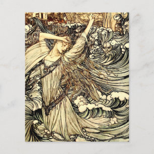 Papier « Undine dans les vagues » par Arthur Rackham