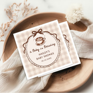 Papier Une Baby fait du café Baby Shower Serviette en pap