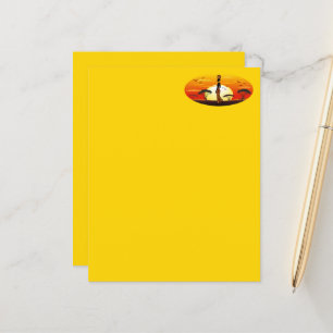 Papier Une belle femme africaine Silhouette sur les solei