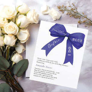 Papier Une invitation à la douche nuptiale à arc bleu