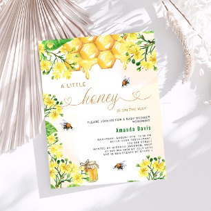 Papier Une petite abeille jaune baby shower budget