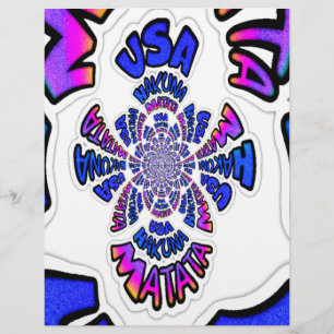 Papier USA Celebration : Lovely Fun Text Dynamic Art