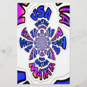 Papier USA Celebration : Lovely Fun Text Dynamic Art