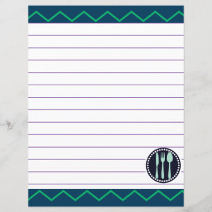Papier Ustensiles de Cuisine de cuisine rétro Zigzag Chev
