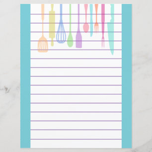 Papier Ustensiles de Cuisine rétro
