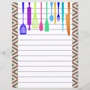 Papier Ustensiles de Cuisine rétro