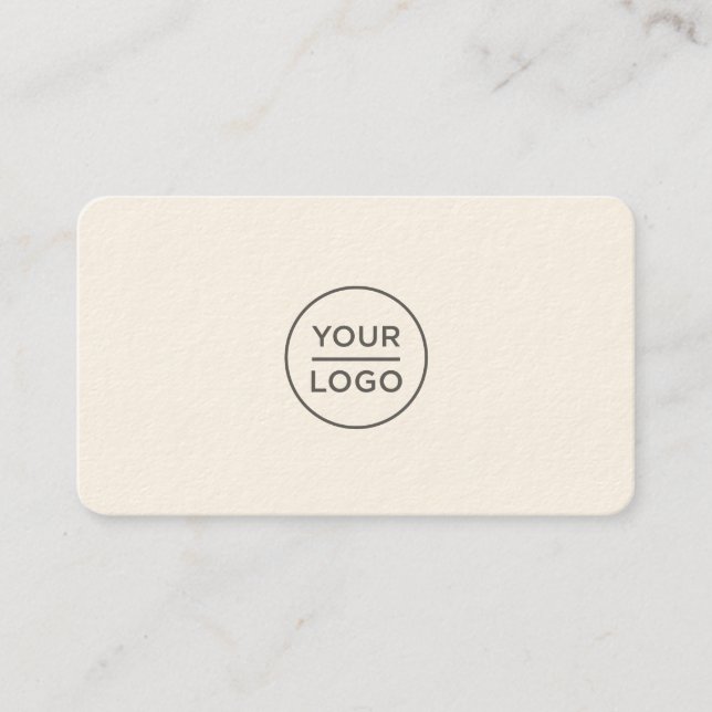 Papier UV blanc Crème Logo personnalisé cartes de  (Devant)