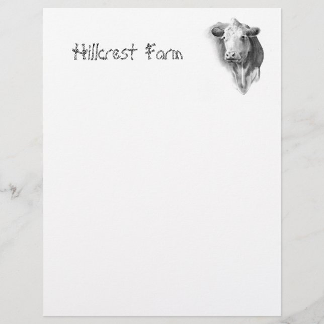 PAPIER VACHE : PENCIL : FERME : LETTERHEAD (Devant)