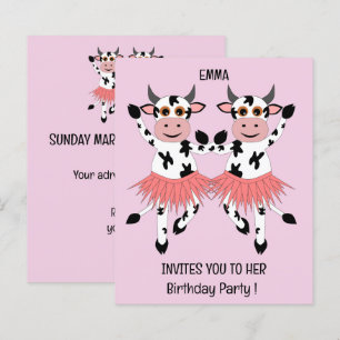 Papier Vaches dansantes mignonnes et amusantes - annivers