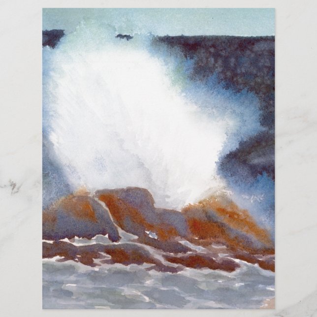 Papier Vague océanique (Devant)