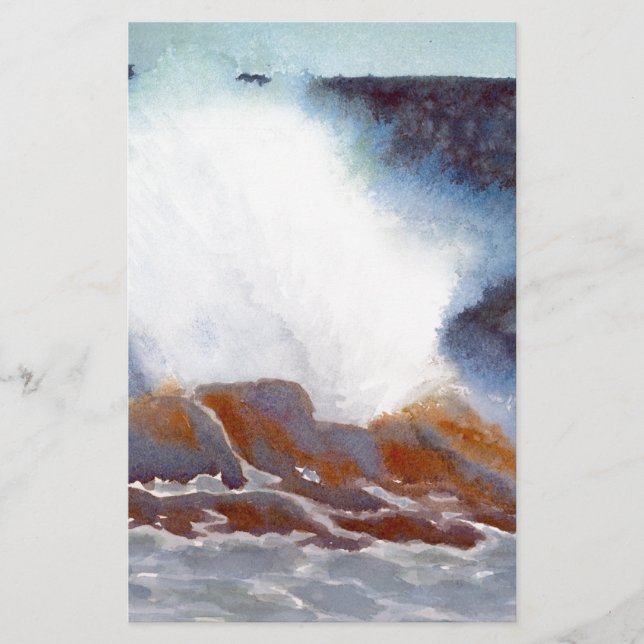 Papier Vague océanique (Devant)