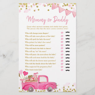 Papier Valentine Truck Chéri maman ou papa