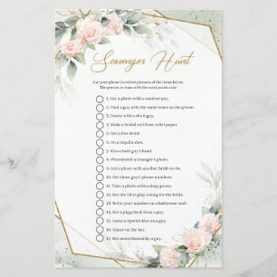 Papier Végétation romantique à fleurs roses rousses Chass
