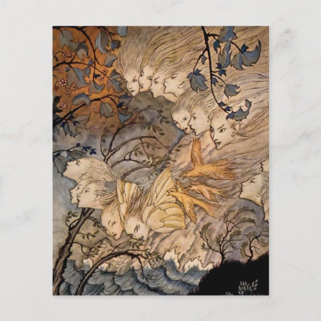 Papier "Vent Sprites" par Arthur Rackham (Devant)