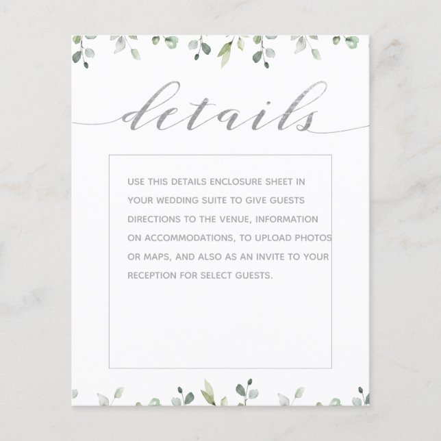 Papier Verdure Argent fantaisie Calligraphie Détails du M (Devant)