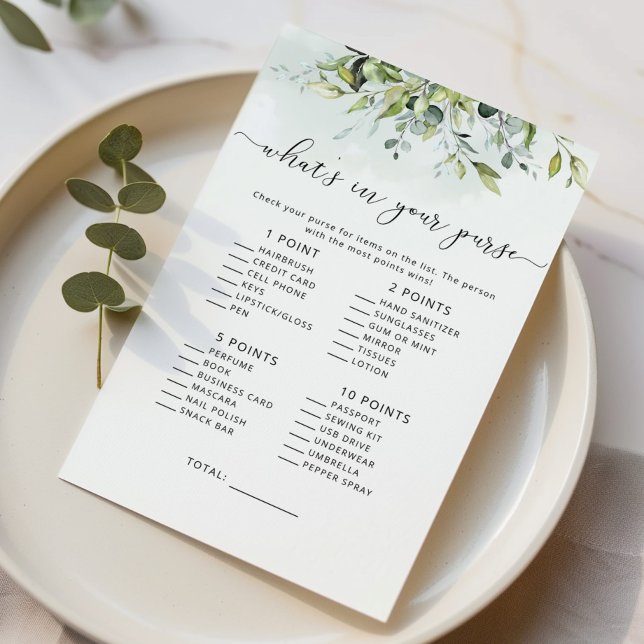 Papier Verdure ce qu'il y a dans votre sac à main (Créateur téléchargé)