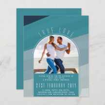 Verre de mer moderne Océan Peacock Bleu Mariage Tu