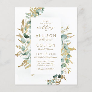 Papier Vert or rustique Budget Tout en un Mariage