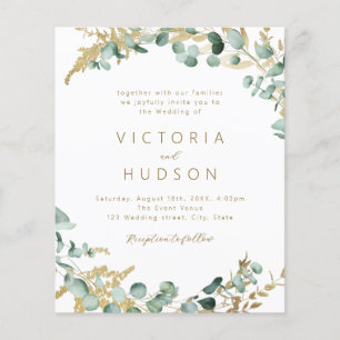 Papier Vert or rustique Budget Tout en un Mariage