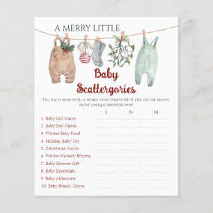 Papier Vêtements de Noël Un Bébé Joyeux Petit Scattergori
