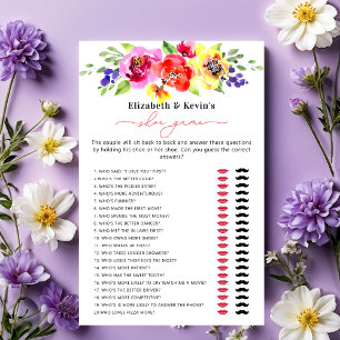 Papier Vibrant coloré Floral Fête des mariées jeu de chau