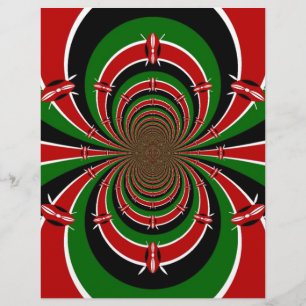 Papier Vibrant Kenya Vision : Drapeau kényan en miroir