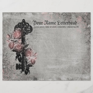 Papier Vieille Clé et Roses